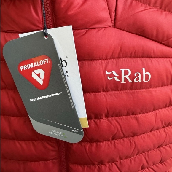RAB Cirrus Alpine PrimaLoft Insulated Jacket Ascent Red Men Large L YKK Zip - Picture 9 of 9